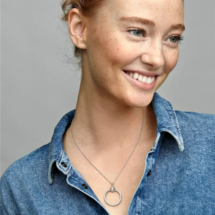 August Birthstone Eternity Circle O Pendant Set - Image 10