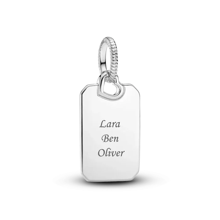 Engravable Rectangle Tag Pendant - Image 4