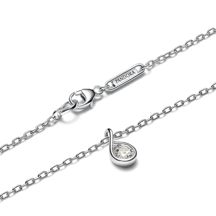 Pandora Infinite Sterling Silver Lab-grown Diamond Pendant Necklace - Image 4