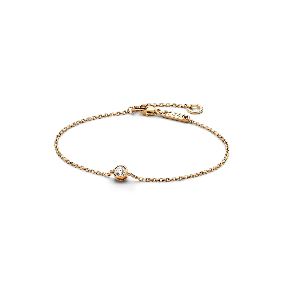 552847C01_RGB.webp Pandora Era Bezel 14k Gold Lab-grown Diamond Chain Bracelet - Image 1