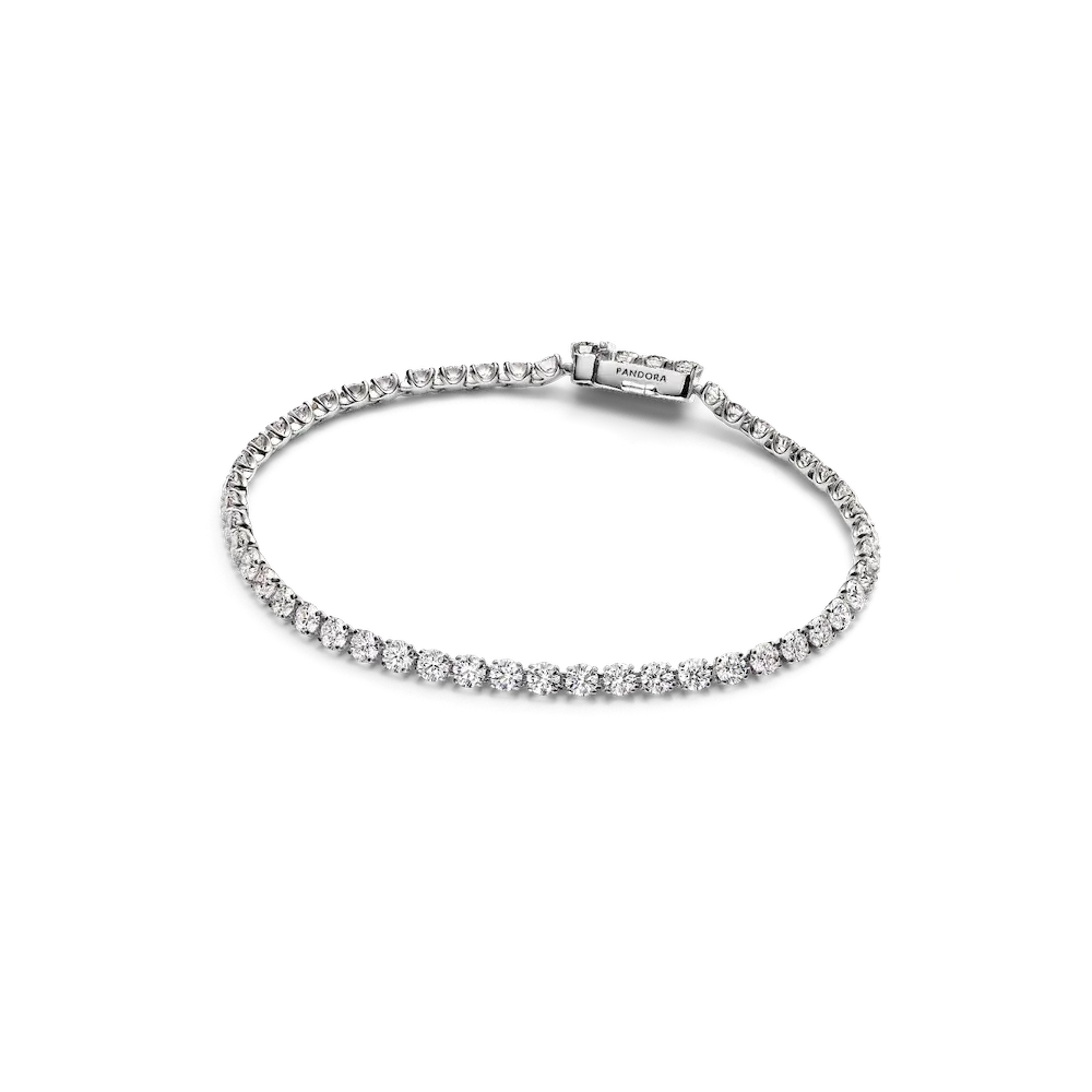 Pandora Era 14k White Gold Lab-grown Diamond Tennis Bracelet