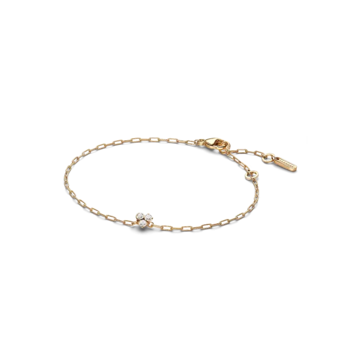 Pandora Era Bezel Lab-Grown Diamond Cluster Paperclip Chain Bracelet - Image 2