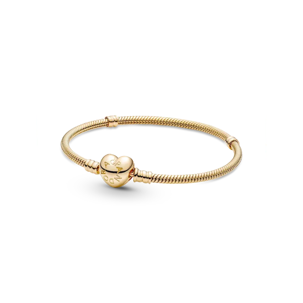 Pandora Moments Heart Clasp Snake Chain Bracelet