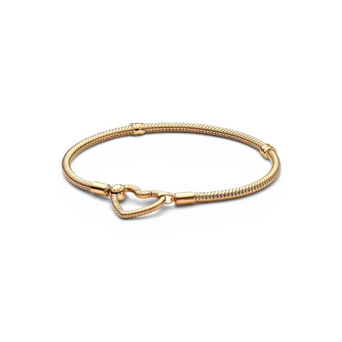 Pandora Moments Heart Closure Snake Chain Bracelet - Image 2