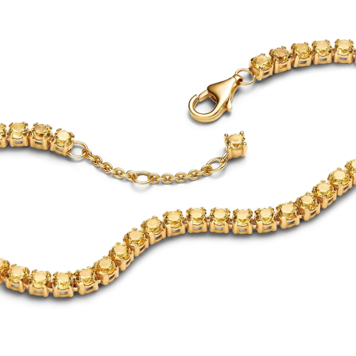 Sparkling Yellow Tennis Bracelet - Image 4