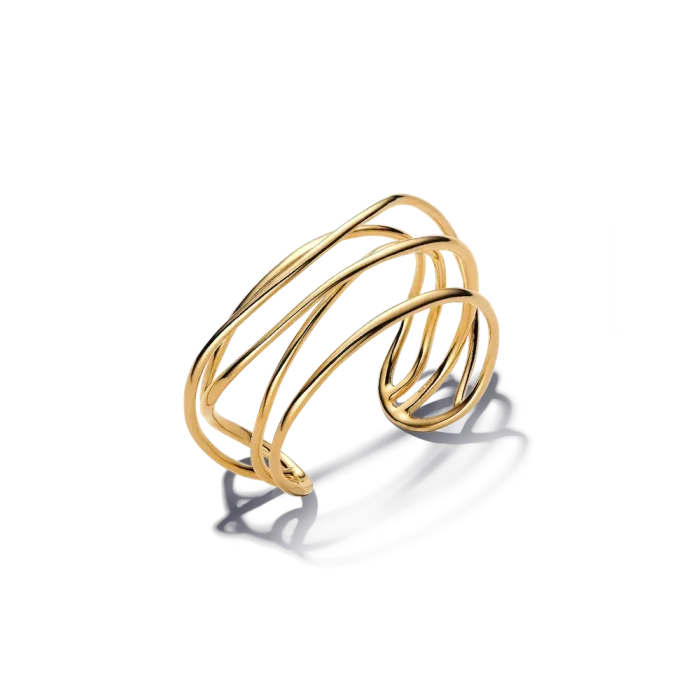 Organically Shaped Wired Open Bangle - Image 2