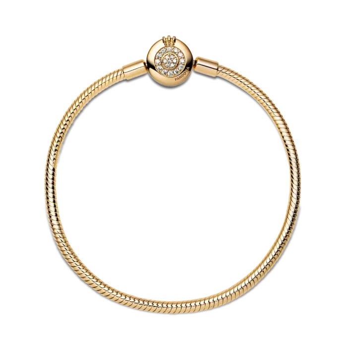 Pandora Moments Sparkling Crown O Snake Chain Bracelet - Image 5