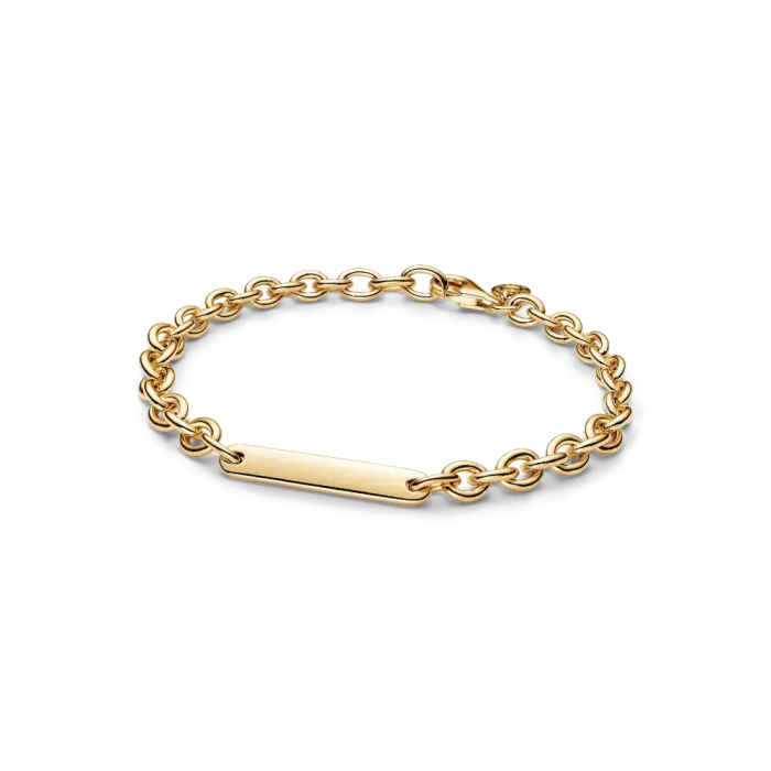His & Hers Engravable Gold Plated Bracelet Set - Image 2