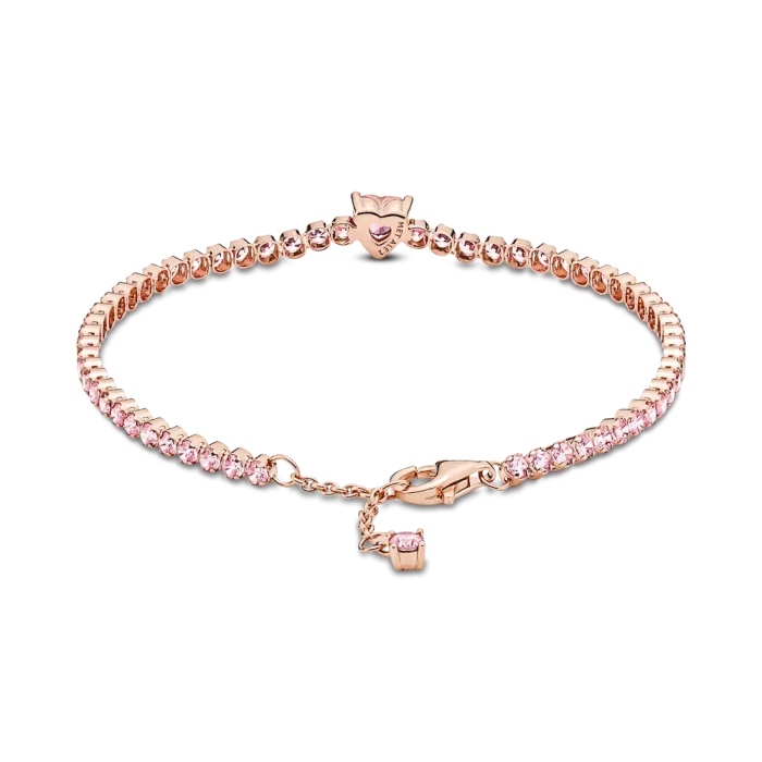 Sparkling Heart Tennis Bracelet - Image 5