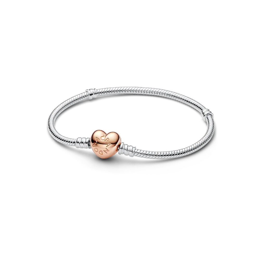 Moments Heart & Snake Chain Bracelet