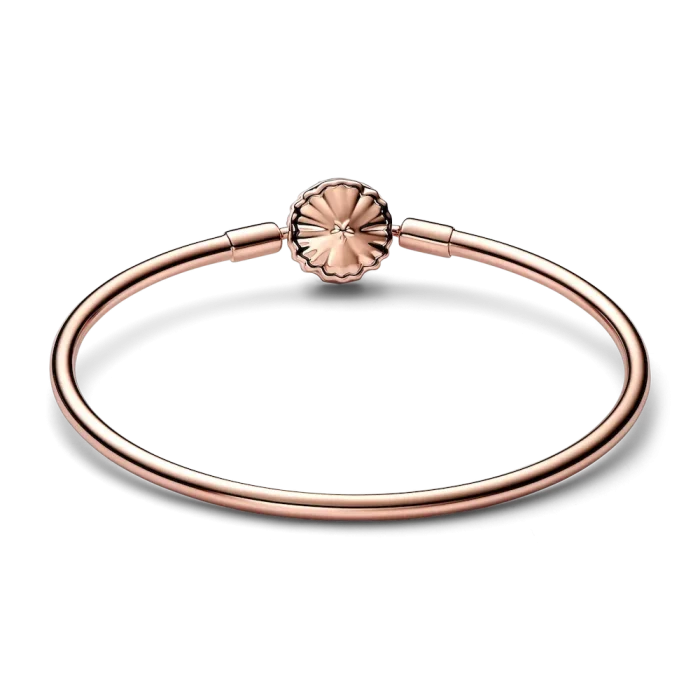 FINAL SALE - Pandora Moments Sparkling Snowflake Clasp Bangle - Image 5