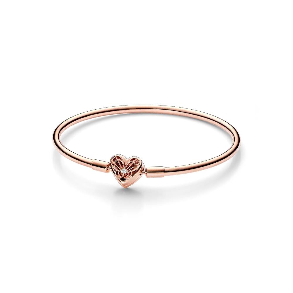 582594C01_RGB.webp FINAL SALE - Pandora Moments Heart & Butterfly Bangle - Image 1