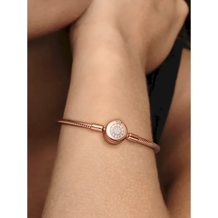 Pandora Moments Sparkling Crown O Snake Chain Bracelet - Image 2