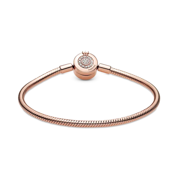 Pandora Moments Sparkling Crown O Snake Chain Bracelet - Image 5