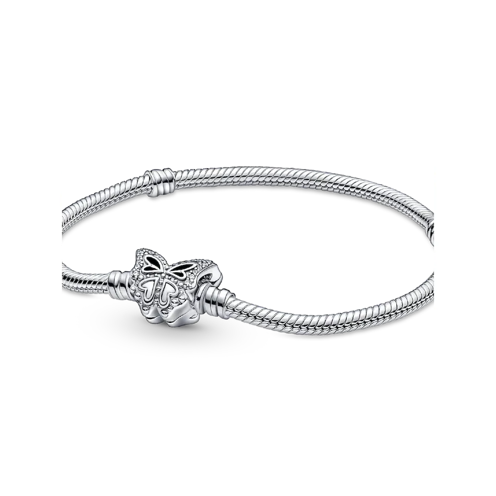 Pandora Moments Butterfly Clasp Snake Chain Bracelet