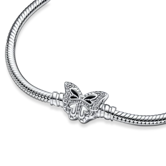 Pandora Moments Butterfly Clasp Snake Chain Bracelet - Image 6