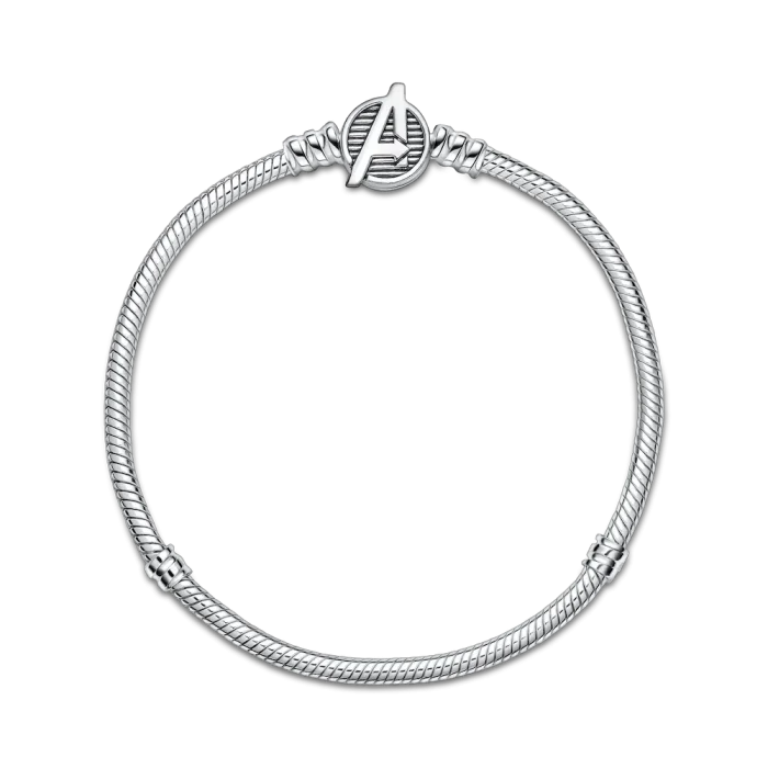 Pandora Moments Marvel The Avengers Logo Clasp Snake Chain Bracelet - Image 4