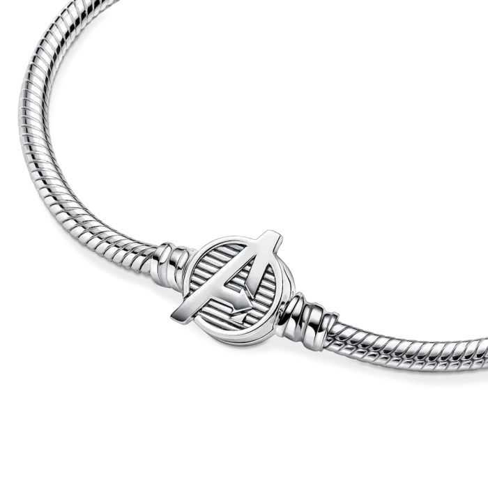 Pandora Moments Marvel The Avengers Logo Clasp Snake Chain Bracelet - Image 5