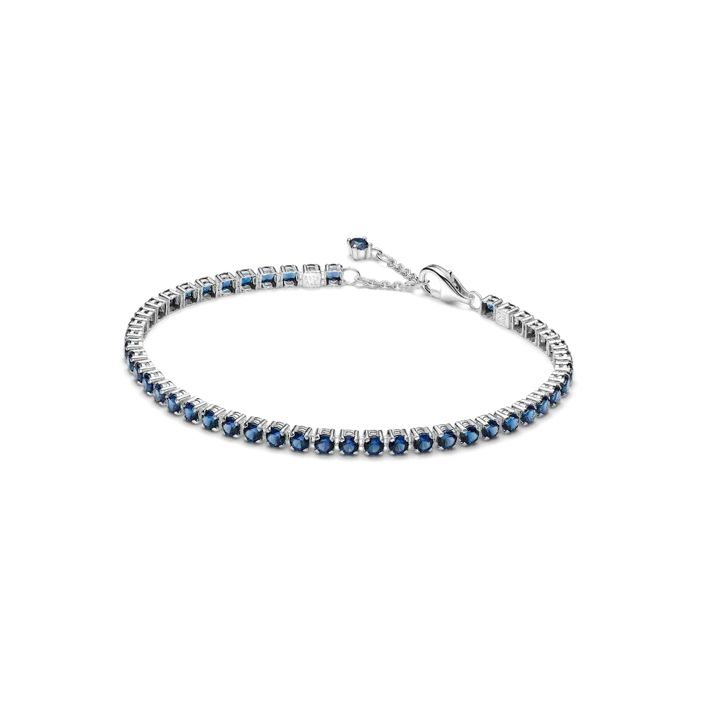 Sparkling Blue Tennis Bracelet