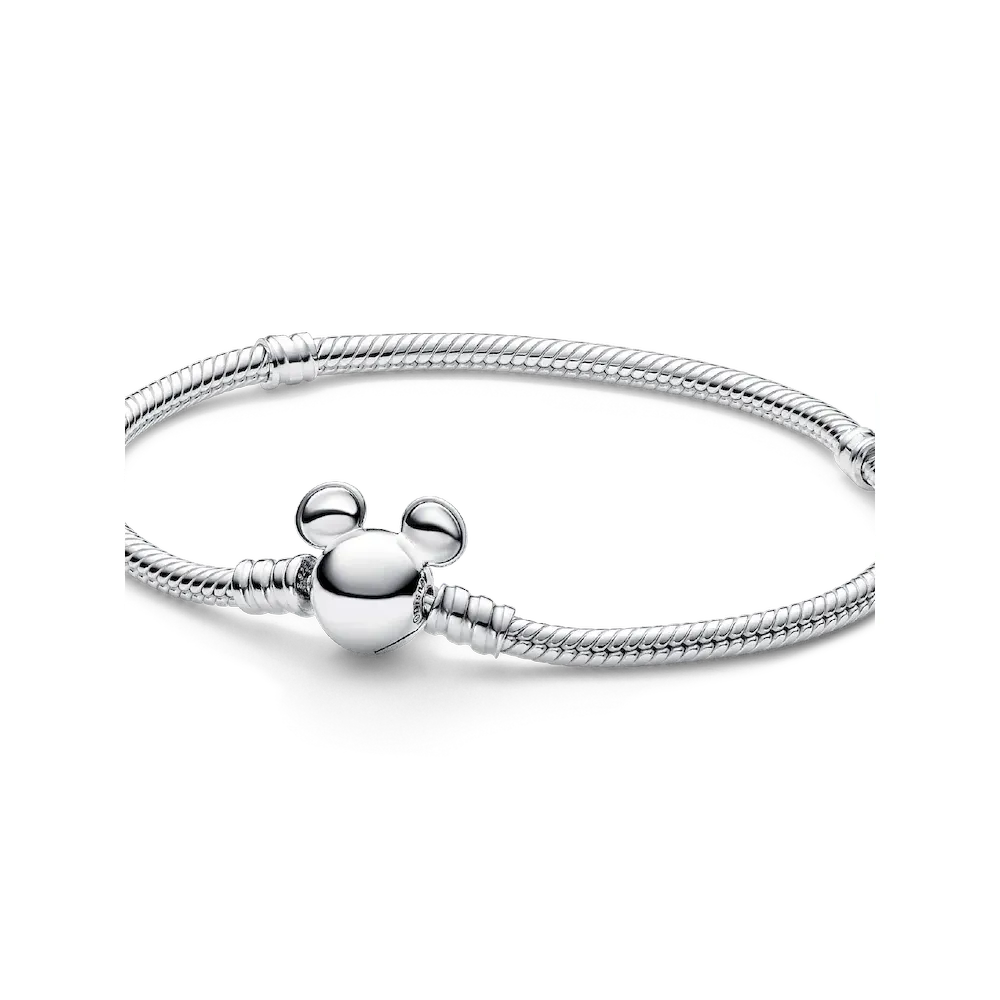 Disney Mickey Mouse Clasp Moments Snake Chain Bracelet