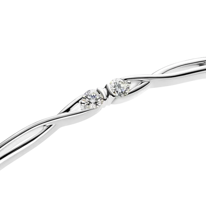 Pandora Infinite Sterling Silver Double-Facing Lab-grown Diamond Bangle - Image 5