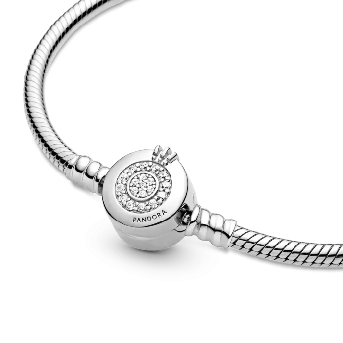 Pandora Moments Sparkling Crown O Snake Chain Bracelet - Image 4