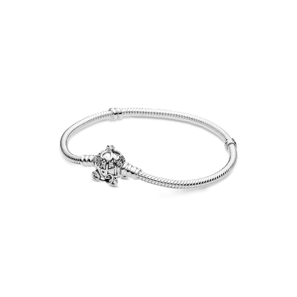 599190C01_RGB.webp Disney Cinderella Pumpkin Coach Clasp Pandora Moments Bracelet - Image 1