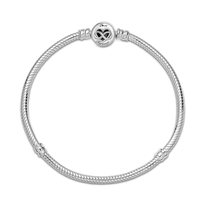FINAL SALE - Pandora Moments Heart Infinity Clasp Snake Chain Bracelet - Image 5