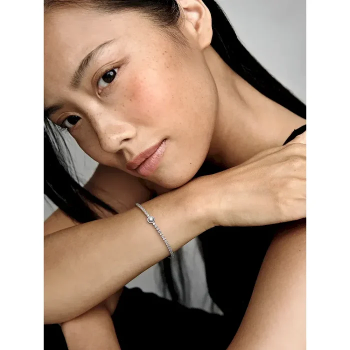 Sparkling Halo Tennis Bracelet - Image 3