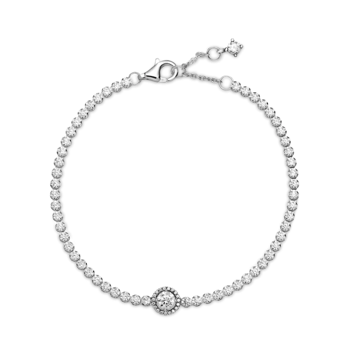 Sparkling Halo Tennis Bracelet - Image 6
