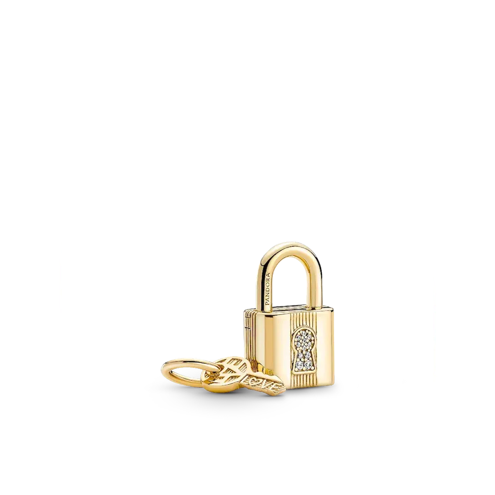 Padlock & Key Dangle Charm