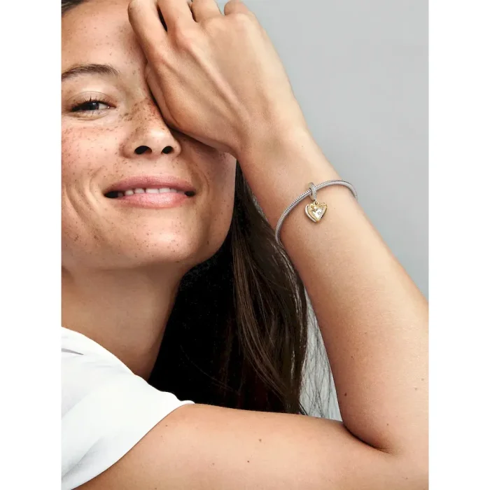 Shooting Star Hearts Double Dangle Charm - Image 3