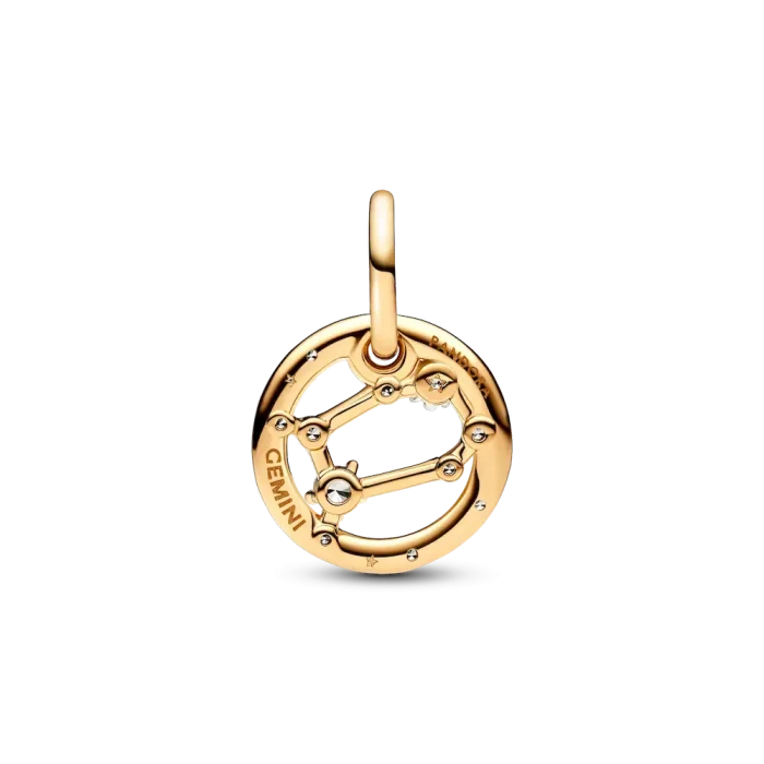 Gemini Zodiac Dangle Charm Studded Bracelet Set - Image 8