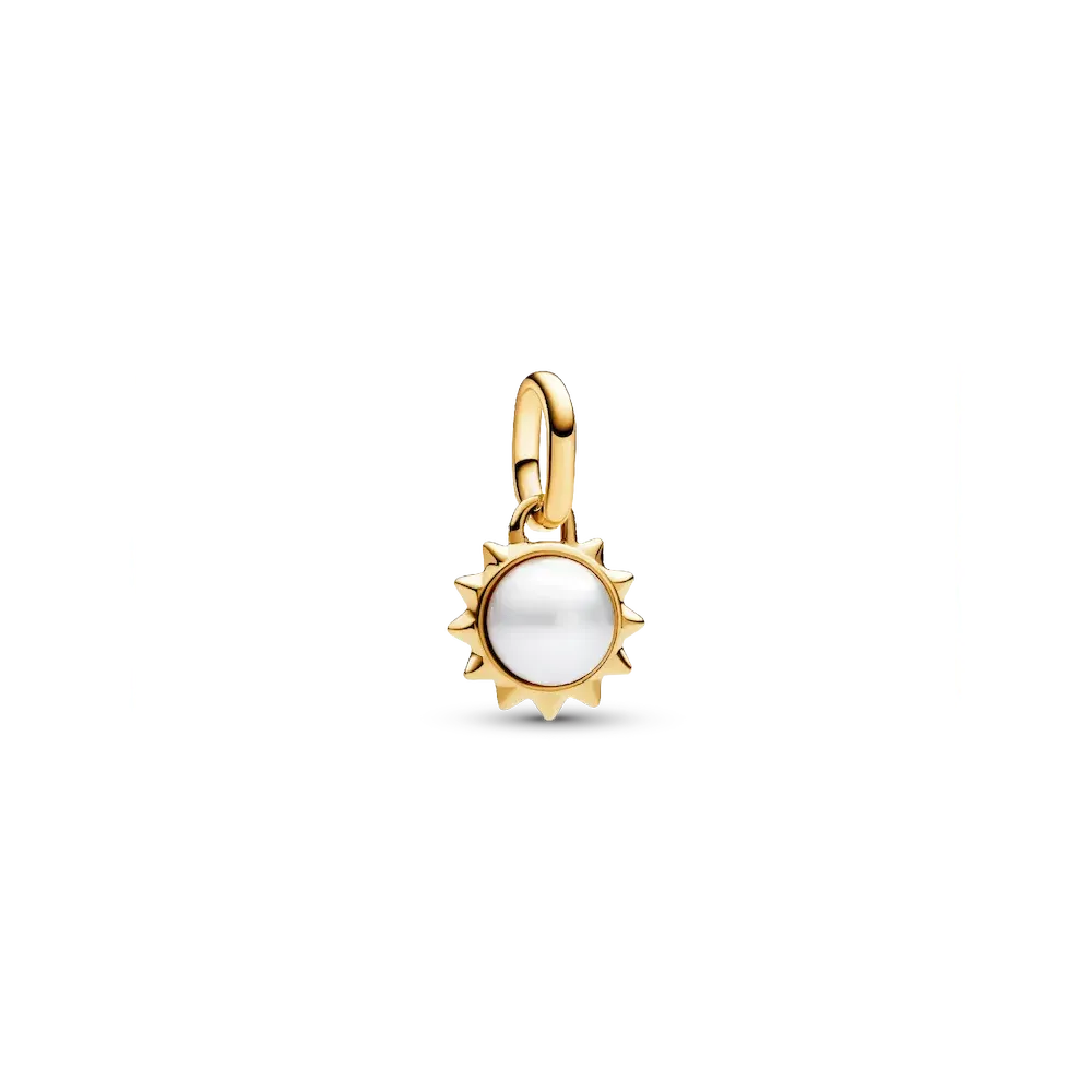 Pandora ME Treated Freshwater Cultured Pearl Sun Mini Dangle Charm