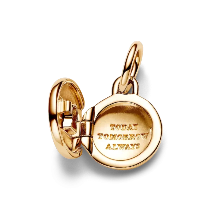 Openable & Engravable Love Locket Dangle Charm - Image 12