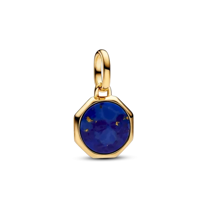 Blue Engravable Mini Medallion Charm - Image 2