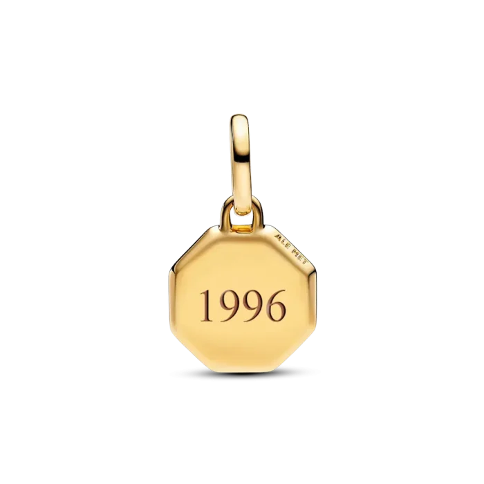 Blue Engravable Mini Medallion Charm - Image 5