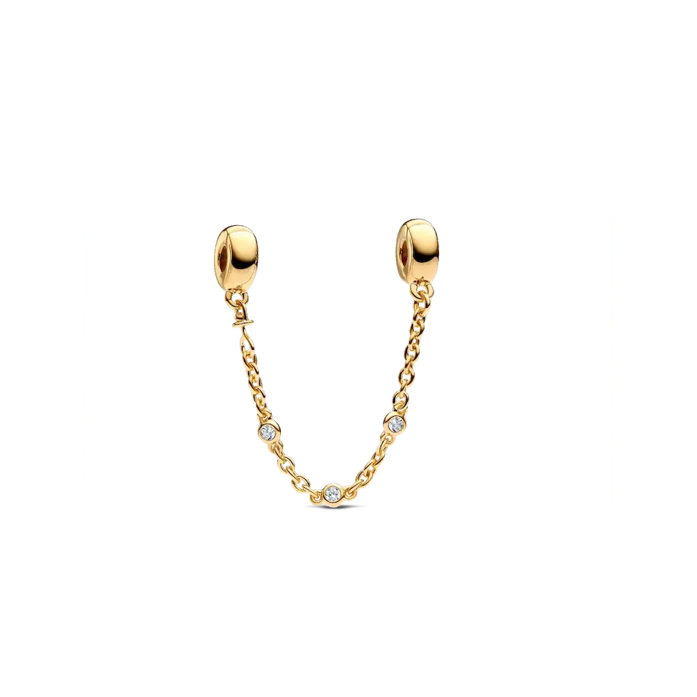 Triple Clear Stone Safety Chain