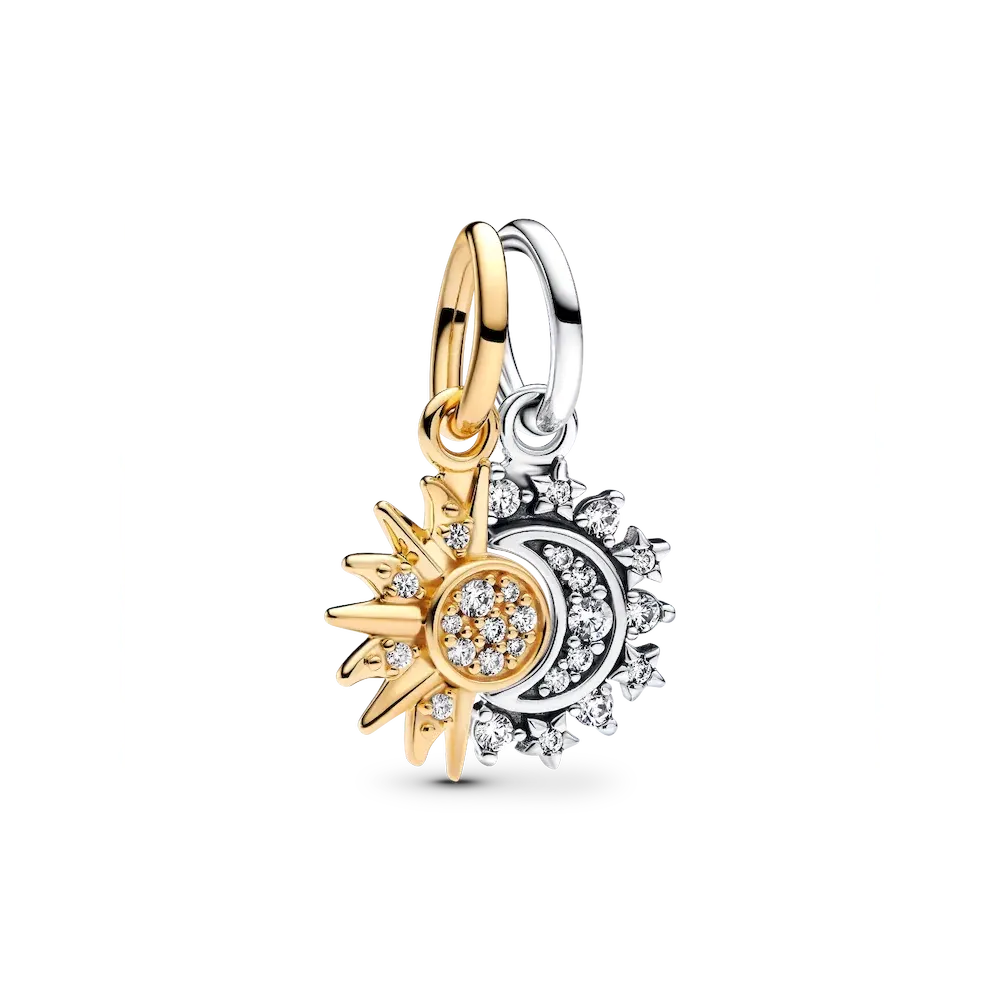 Splittable Sun & Moon Dangle Charm