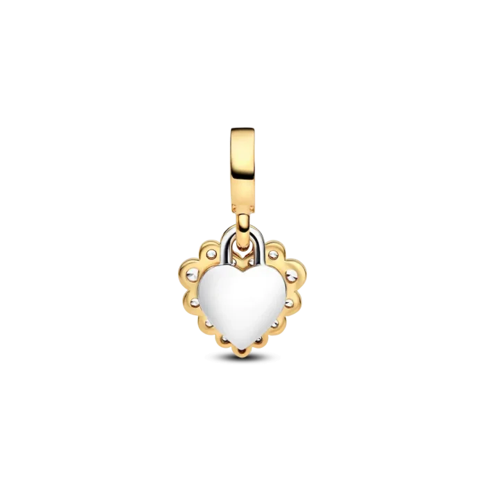 Sparkling Heart Double Dangle Charm - Image 5