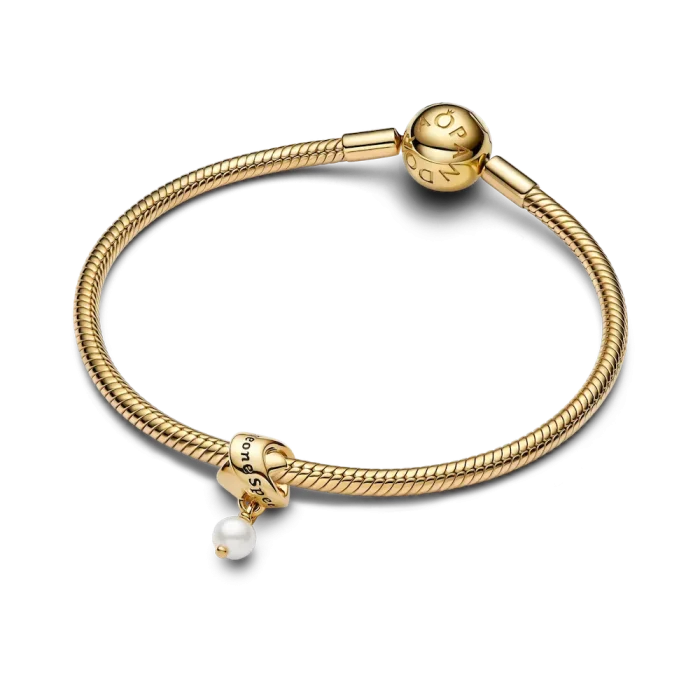 Treated Freshwater Cultured Pearl Ribbon Charm - Image 6