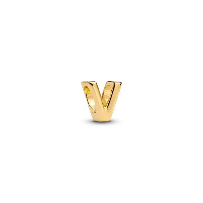 Letter V Charm Necklace - Image 2