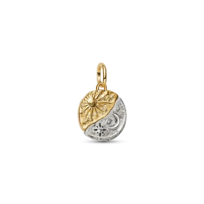 Sun & Moon Medallion Charm Earrings - Image 20