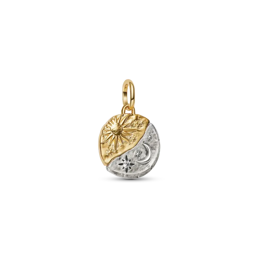 Sun and Moon Medallion Charm