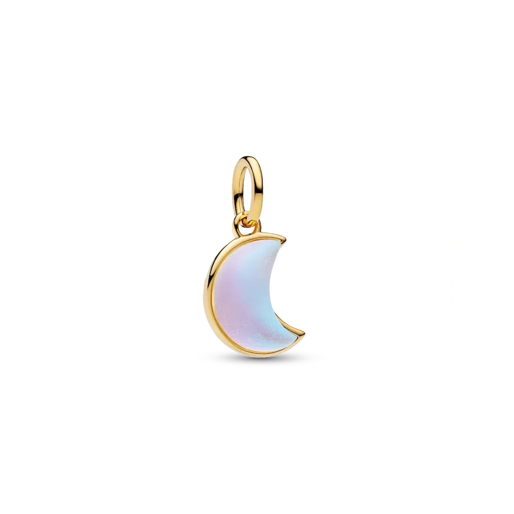 Sparkling Crescent Moon Dangle Charm