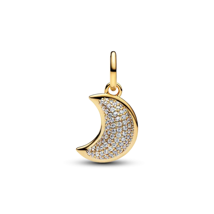 Sparkling Crescent Moon Dangle Charm - Image 5
