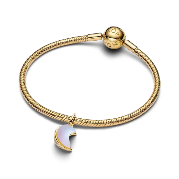 Sparkling Crescent Moon Dangle Charm - Image 6