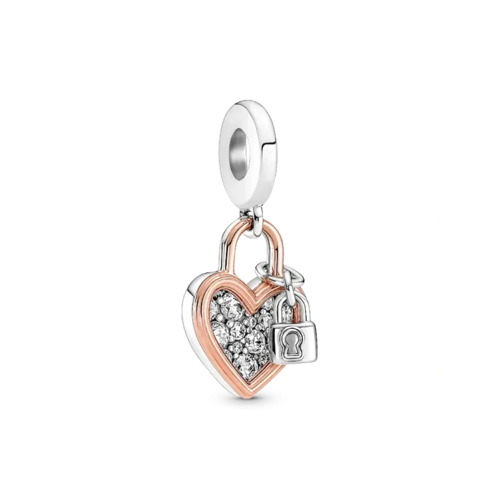 Pandora Moments Studded Chain Necklace and Heart Dangle Set - Image 3