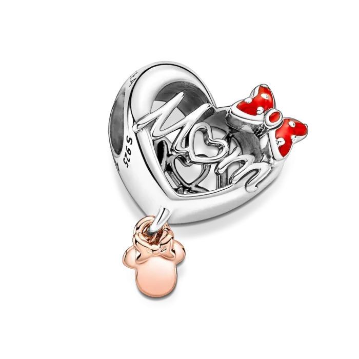 Disney Minnie Mouse Mom Heart Charm - Image 4