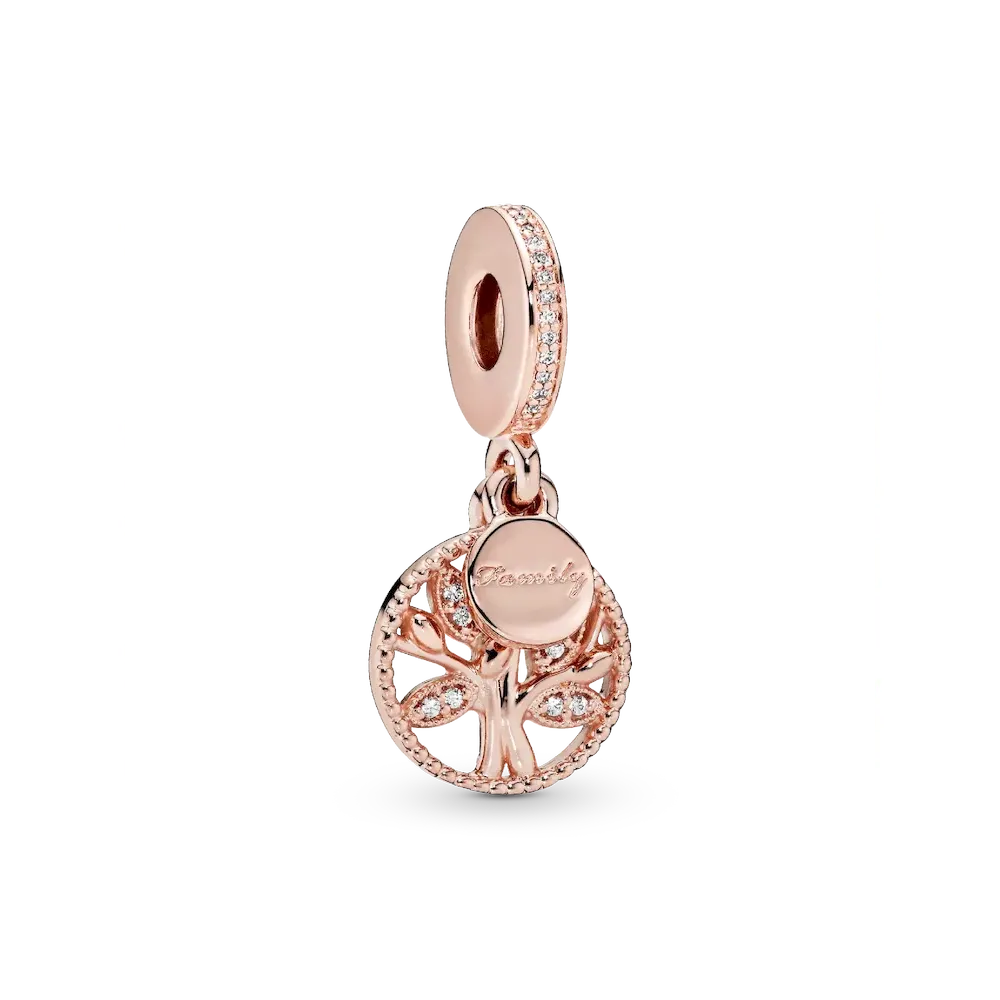 Sparkling Family Tree Dangle Charm